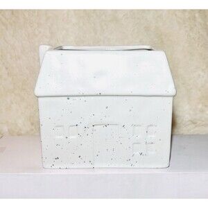 Target Ceramic House Planter Cottage White Speckle Bullseye Playground - New